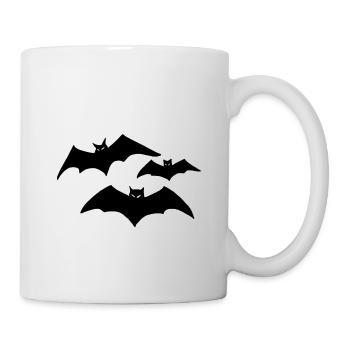 Fledermäuse Halloween Geschenk Fledermaus Kostüm - Tasse - Weiß - Rechts