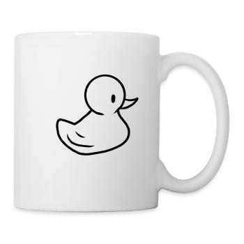 Badeente Ente Quietscheente Entchen Geschenkidee - Tasse - Weiß - Rechts