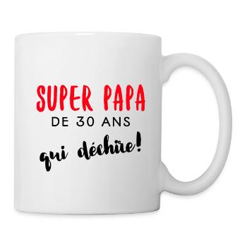 Super papa cadeau anniversaire 30 ans homme - Mug blanc - blanc - Droite