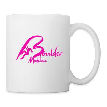 Boulder Mädchen Bouldern Pink Geschenk Boulderin - Tasse - Weiß - Rechts