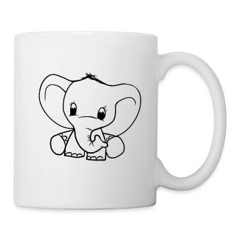 baby elephant animal baby elephant babies gift sweet - Mug - white - Right