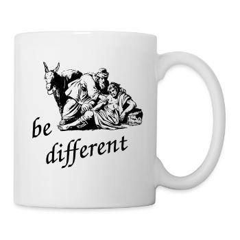 Samariter - be different - Tasse - Weiß - Rechts