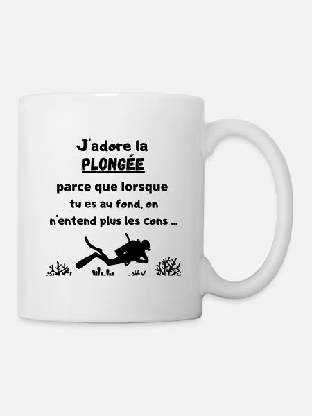 J'adore la Plongée - Mug blanc - blanc