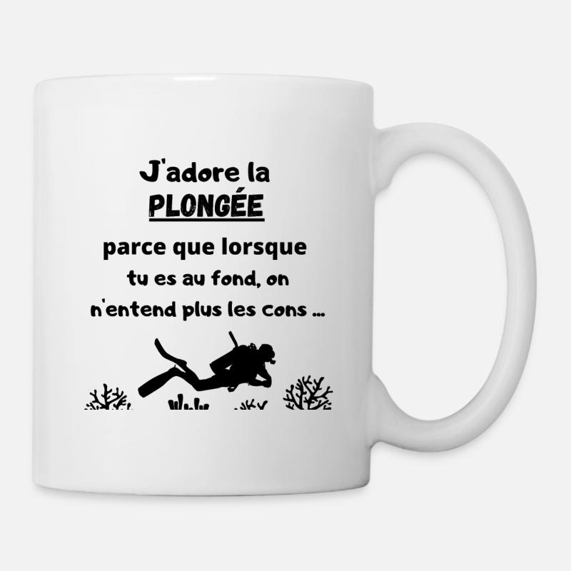 J'adore la Plongée - Mug blanc - blanc