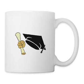 Diplom Studium Uni Abschluss Master Abi Geschenk - Tasse - Weiß - Rechts