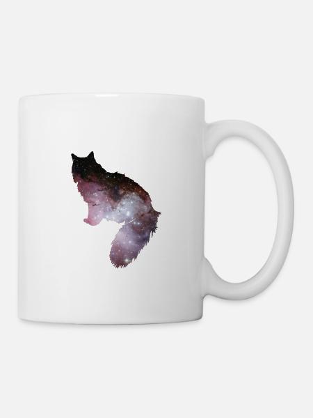 Katze Galaxie 2 - Tasse - Weiß