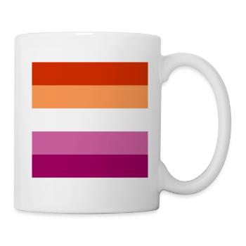 Drapeau lesbien officiel - Mug blanc - blanc - Droite