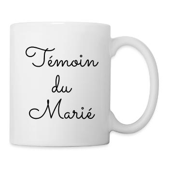 témoin du marié - Mug blanc - blanc - Droite