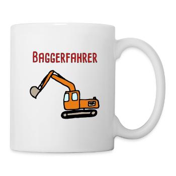 Baggerfahrer - Tasse - Weiß - Rechts
