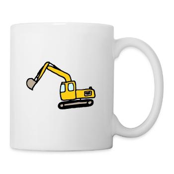 Bagger - Tasse - Weiß - Rechts