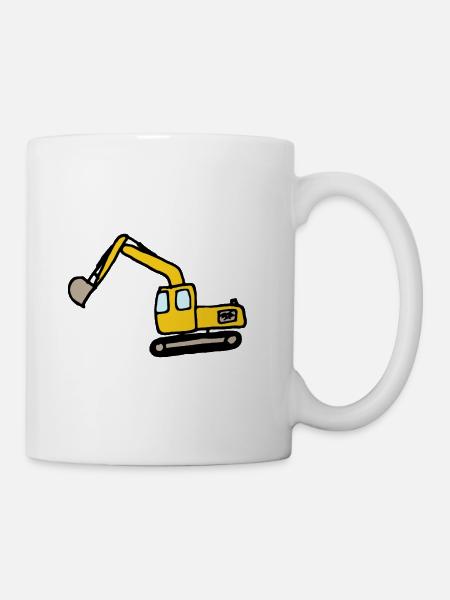 Bagger - Tasse - Weiß