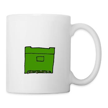 Ruche avec abeilles, dessin animé, apiculteur - Mug blanc - blanc - Droite