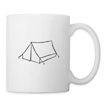 Zelt Camp Camping Zelten Camper Zelter Geschenk - Tasse - Weiß - Rechts