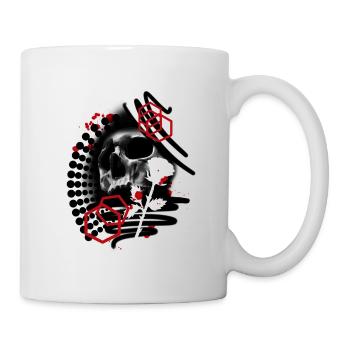 Trash polka Rose and Skull - Mug - white - Right
