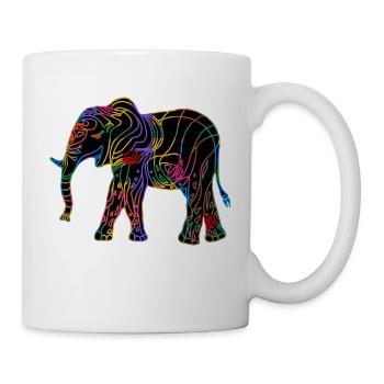 l'éléphant - Mug blanc - blanc - Droite