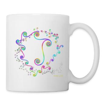 Evolution of Zeta - sehr bunt und im Format 1:1 - Tasse - Weiß - Rechts