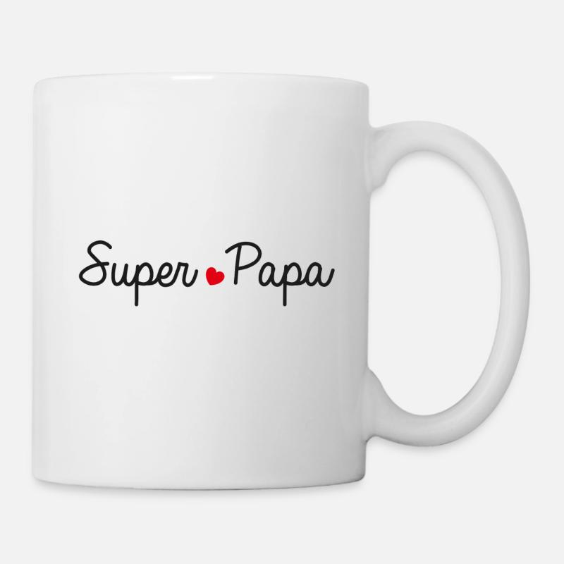Pour les super papas et futurs papas - Mug blanc - blanc