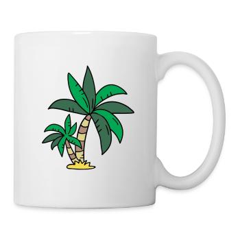 Palme - Tasse - Weiß - Rechts