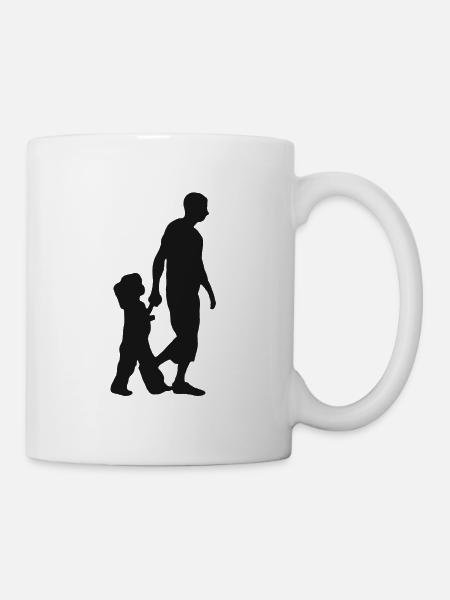 Vater Tochter Kinder Papa Mädchen Dad Geschenk - Tasse - Weiß