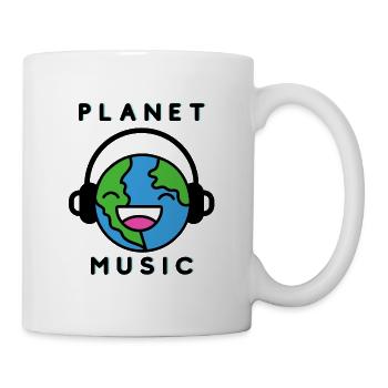 Musique de la planète! Écouteurs de musique cadeau - Mug blanc - blanc - Droite