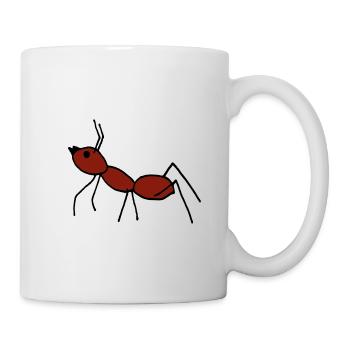 Gentille bande dessinée fourmi - Mug blanc - blanc - Droite