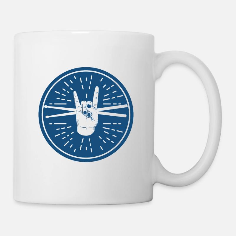 Drum Drums Drummer Musique - Mug blanc - blanc