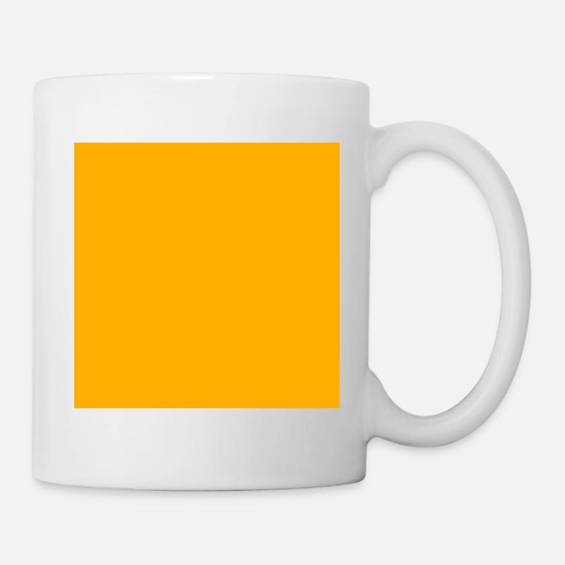 Fond orange, personnalisable - Mug blanc - blanc