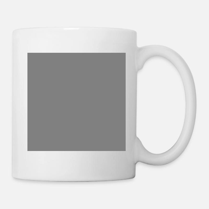Hintergrund grau personalisierbar - Tasse - Weiß