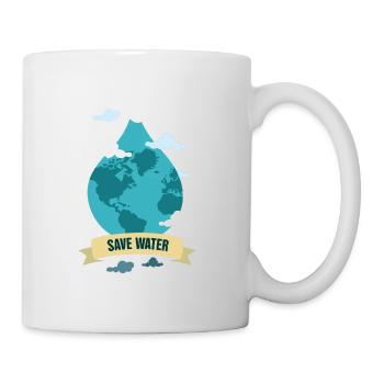 Save water - Tasse - Weiß - Rechts
