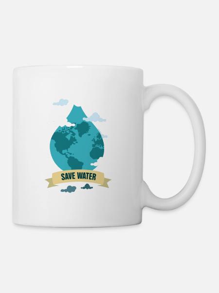 Économiser l'eau - Mug blanc - blanc