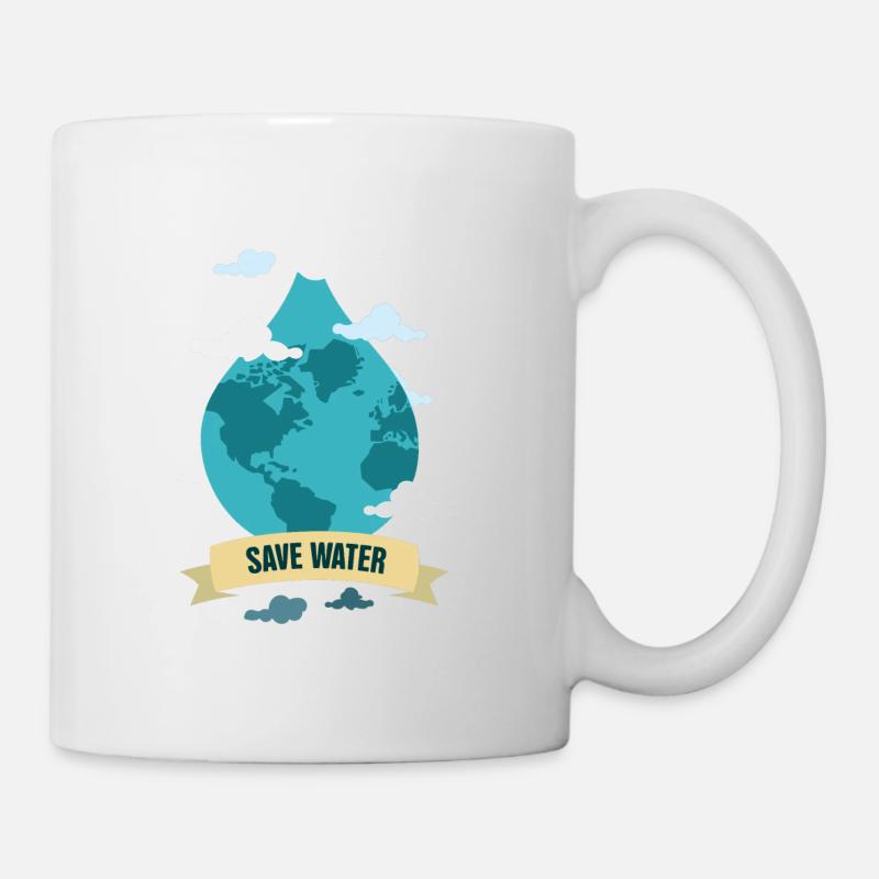 Économiser l'eau - Mug blanc - blanc