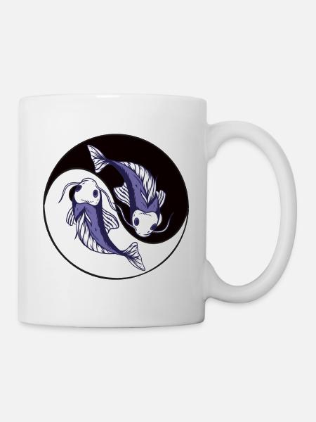 Poissons yin yang - Mug blanc - blanc