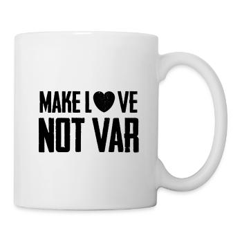 Make Love Not VAR Noir - Mug blanc - blanc - Droite