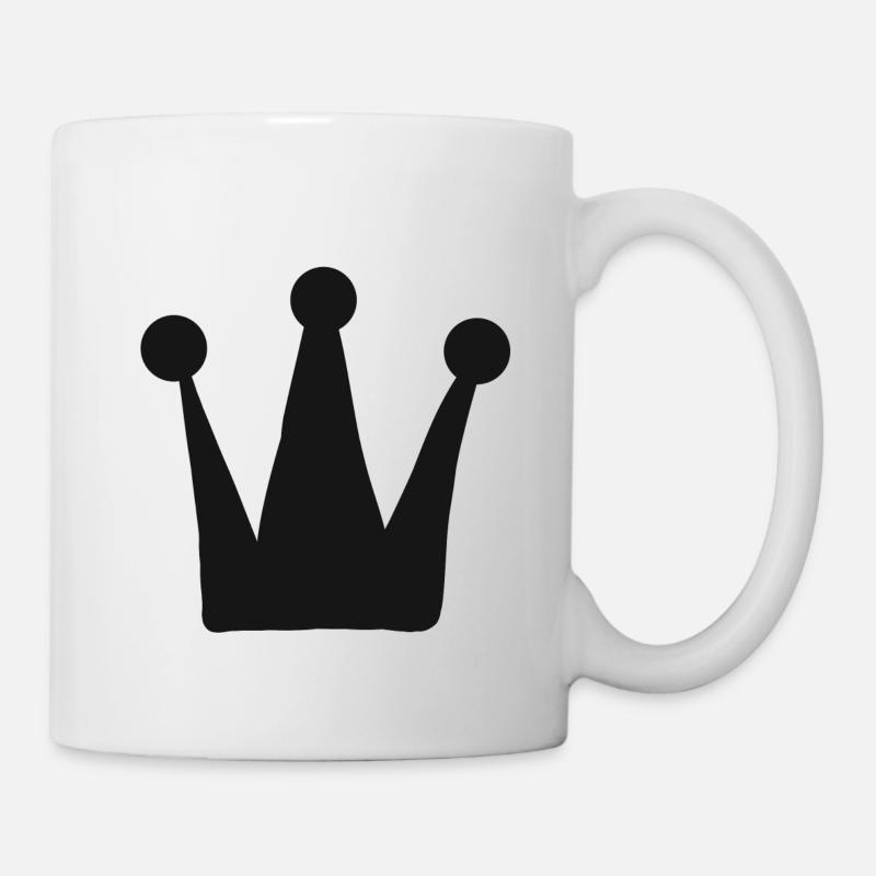 Krone King Kronen Krona König Queen Prinz Geschenk - Tasse - Weiß