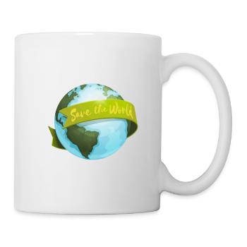 sauver la planète - Mug blanc - blanc - Droite