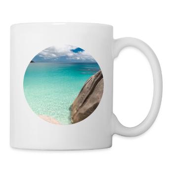 Motive: dream beach Anse Lazio on the Seychelles - Mug - white - Right