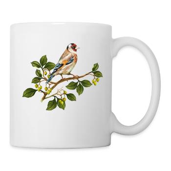 Stieglitz Vogel - Tasse - Weiß - Rechts