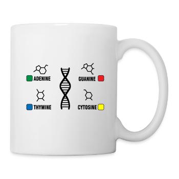 Adenine guanine thymine cytosine Biologie Geschenk - Tasse - Weiß - Rechts