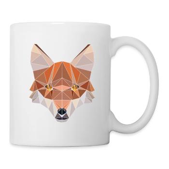 Fox Forest Wildlife Animal Design Polygonales - Tasse - Weiß - Rechts