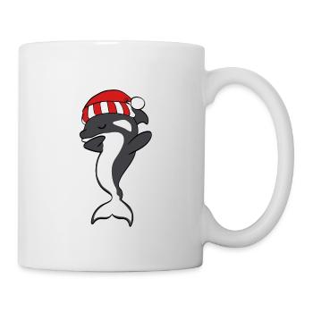 "Santa Dolphin" Christmas Design For December - Mug - white - Right