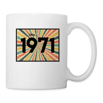 Jahrgang 1971 - Tasse - Weiß - Rechts