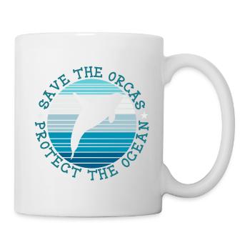 Sauver les orques Les baleines protègent l'océan - Mug blanc - blanc - Droite