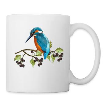 Oiseau Kingfisher - Mug blanc - blanc - Droite