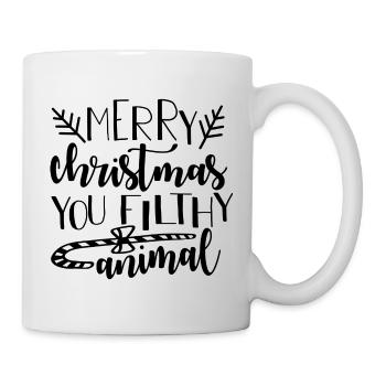 Custom christmas t shirt - Merry christmas - Mug blanc - blanc - Droite