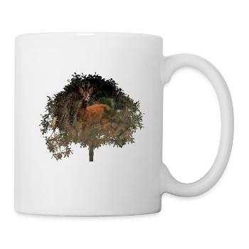 wunderschöner Rehbock im Wald - Tasse - Weiß - Rechts