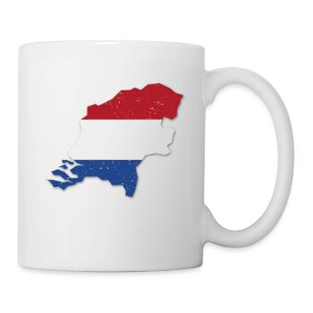 Cadeau de contour de drapeau Pays-Bas Hollande - Mug blanc - blanc - Droite