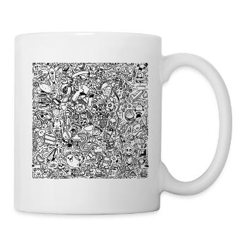 Doodle-Spiele - Tasse - Weiß - Rechts
