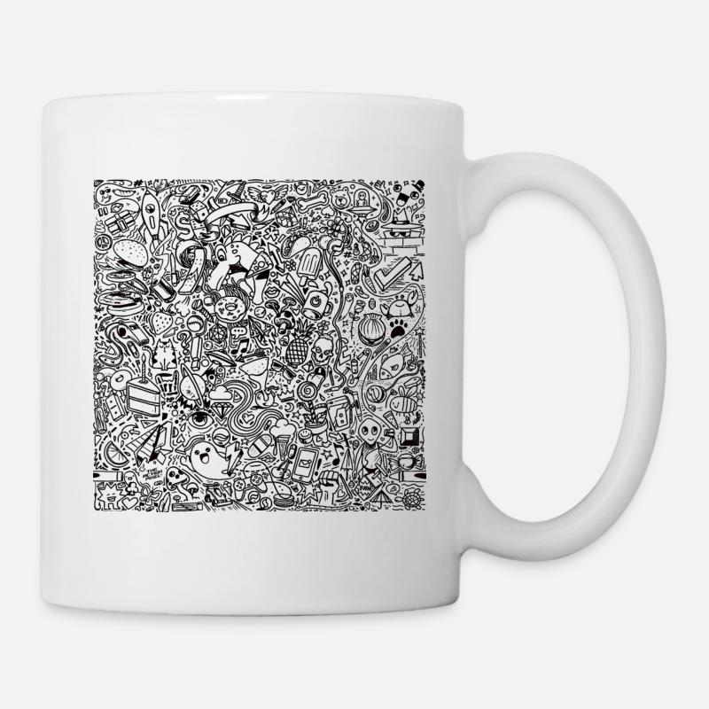 Doodle-Spiele - Tasse - Weiß