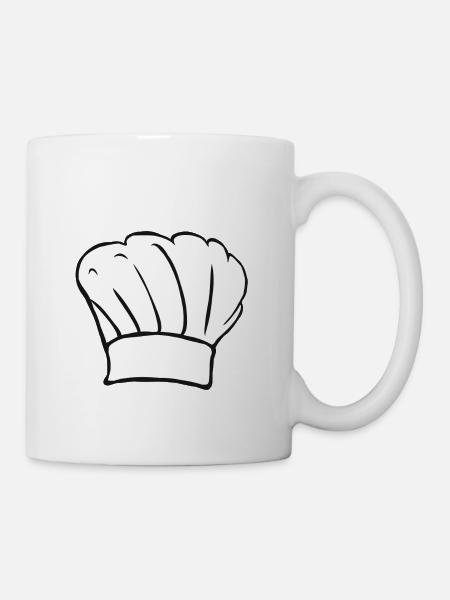 Chapeau de chef hobby cuisinier boulanger - Mug blanc - blanc