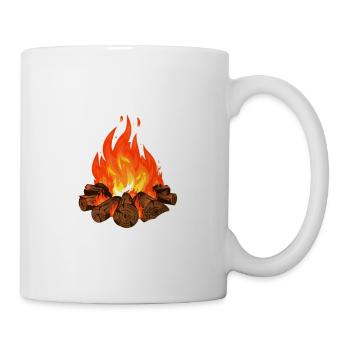 Fire Bonfire Campfire Grill Master Grilling BBQ - Mug - white - Right